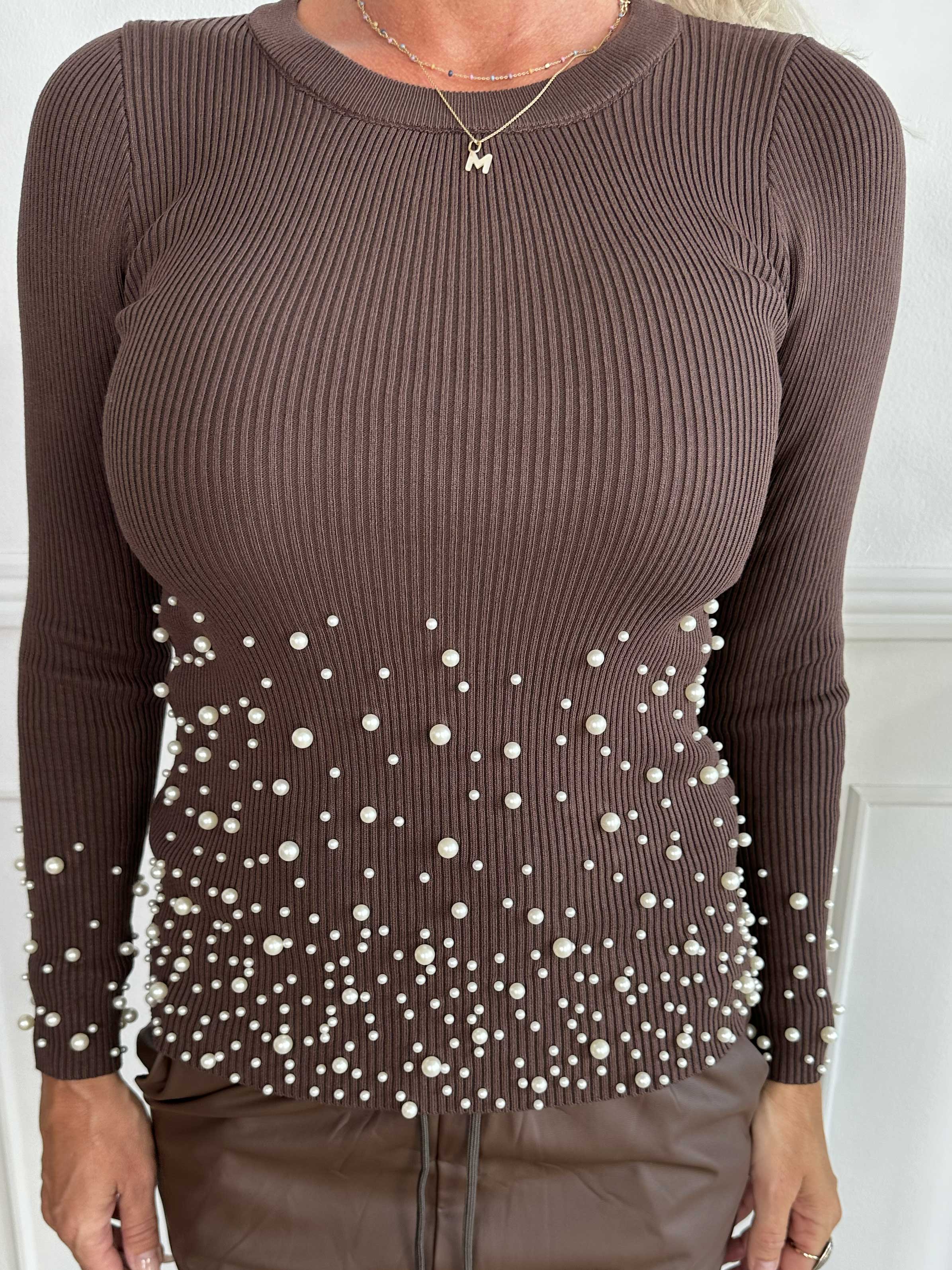 Diantha - Bluse i viskose med perler og masser af stræk